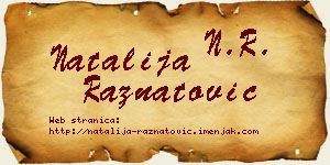 Natalija Ražnatović vizit kartica